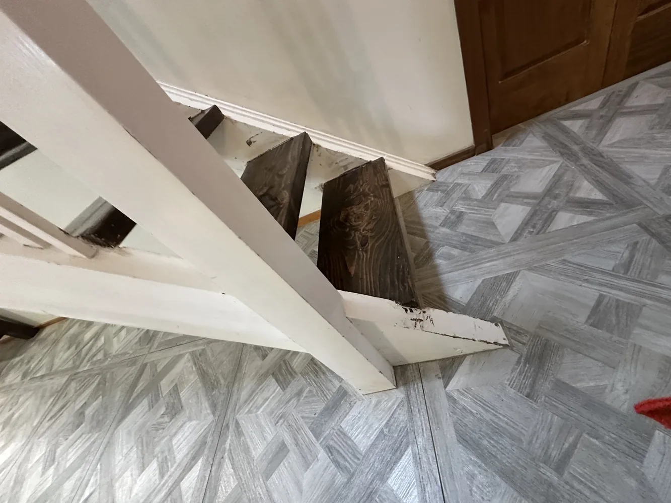 Timber Stair Restoration — Helensville — Completed stair flight